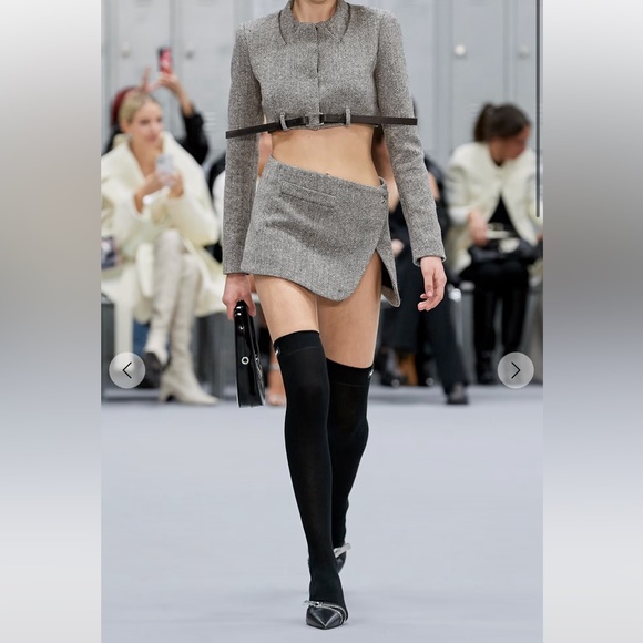 COPERNI Crop Trompe Loeil Leather Belted Jacket (34/2) - Picture 7 of 9